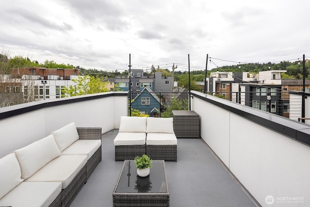 2612A SW Nevada St, Seattle, WA 98126 - balcony featuring outdoor lounge area and a residential view