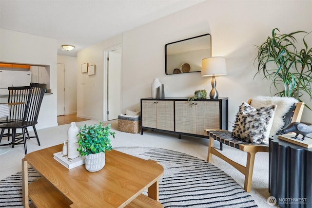 275 W Roy St Unit 216, Seattle, WA 98119 - living room featuring carpet floors and baseboards