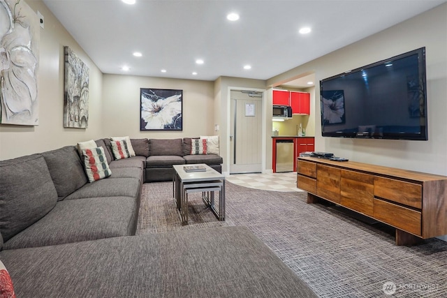275 W Roy St Unit 216, Seattle, WA 98119 - carpeted living area featuring recessed lighting
