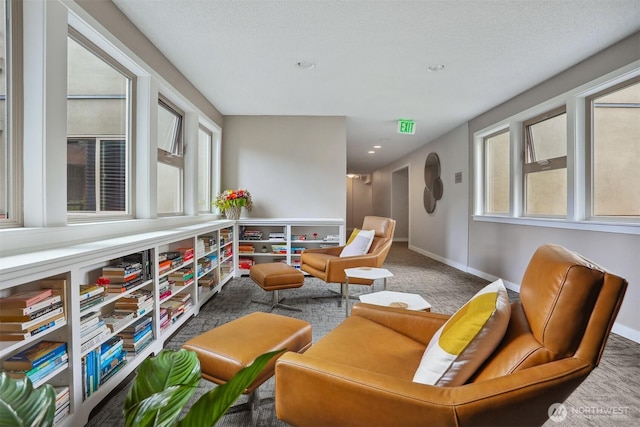 275 W Roy St Unit 216, Seattle, WA 98119 - sitting room with baseboards, recessed lighting, carpet, and a healthy amount of sunlight