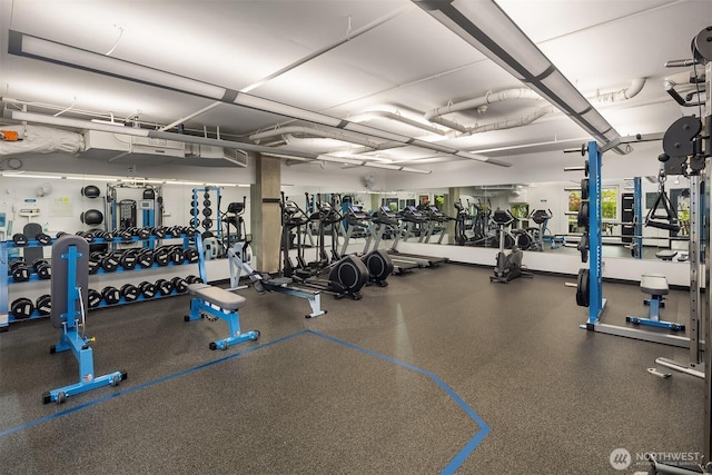 view of gym