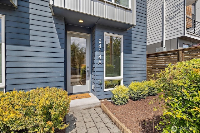 2414 NW 64th St Unit A, Seattle, WA 98107 - doorway to property featuring a balcony