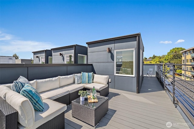 2414 NW 64th St Unit A, Seattle, WA 98107 - deck with outdoor lounge area