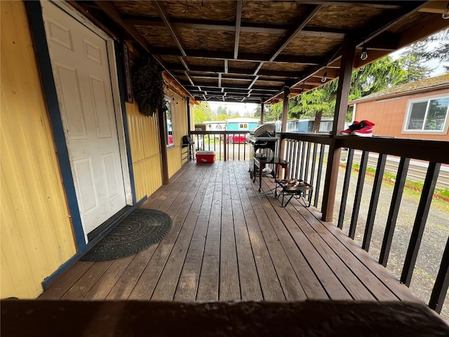 deck with grilling area