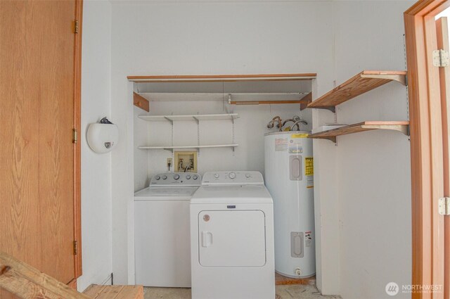 4310 Brookdale Rd E, Tacoma, WA 98446 - laundry room featuring water heater and washing machine and clothes dryer