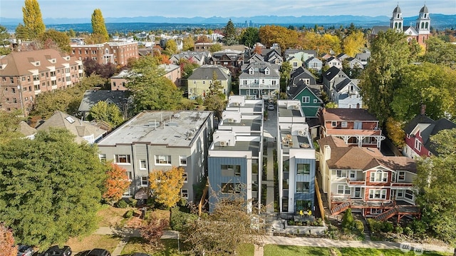 aerial view featuring a residential view