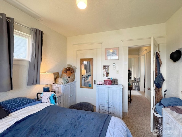 bedroom with carpet floors