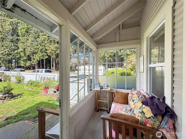 view of sunroom