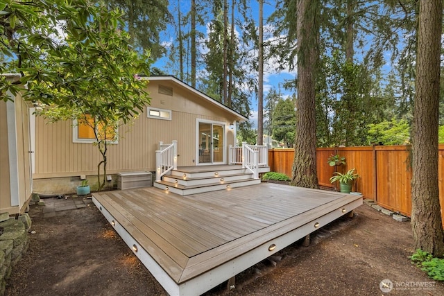 19542 6th Ave NE, Shoreline, WA 98155 - wooden terrace with a fenced backyard