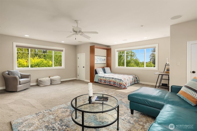 24270 SE 147th Pl, Issaquah, WA 98027 - bedroom featuring multiple windows, baseboards, and recessed lighting
