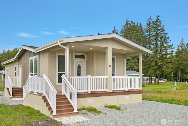 4672 Birch Bay Lynden Rd Unit 87, Blaine, WA 98230 - manufactured / mobile home featuring crawl space and covered porch