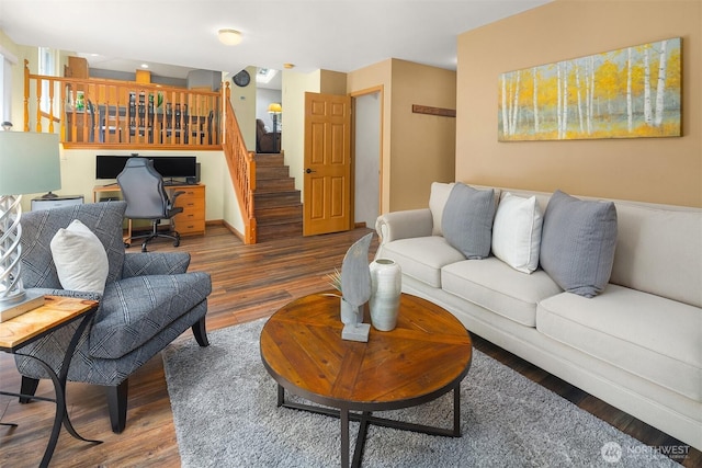 27627 NE 140th Pl, Duvall, WA 98019 - living area with wood finished floors and stairway