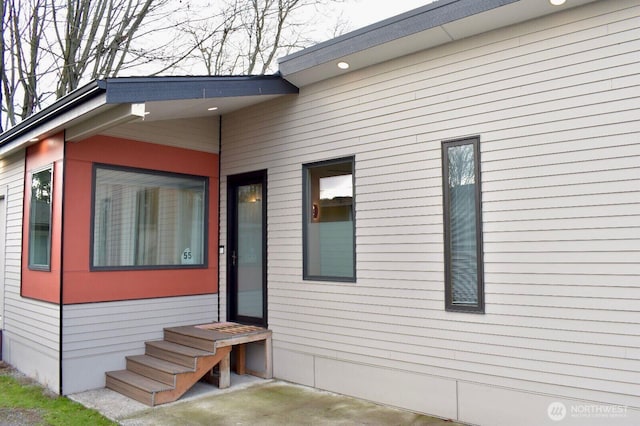 exterior space with entry steps
