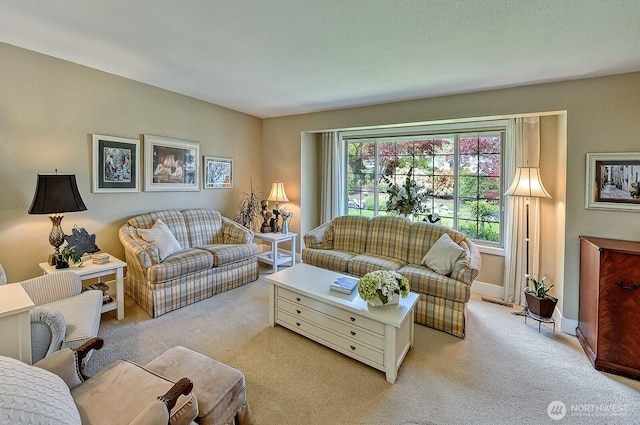 3506 S Grace Ln, Bellingham, WA 98226 - living room featuring light colored carpet and baseboards