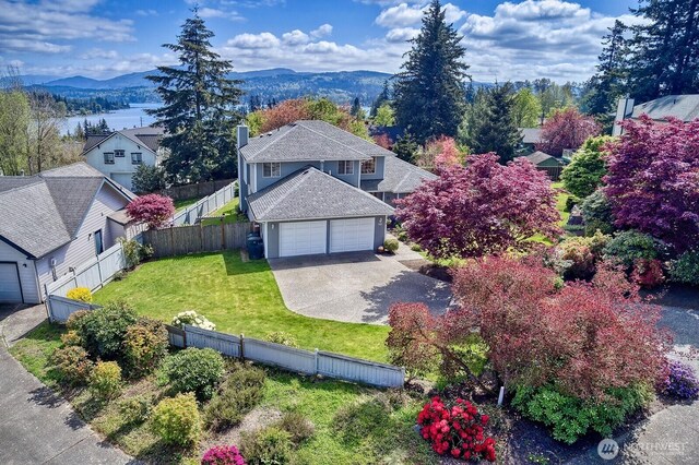3506 S Grace Ln, Bellingham, WA 98226 - birds eye view of property featuring a mountain view