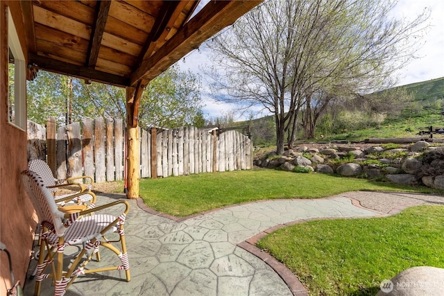 811 Filer Ave, Winthrop, WA 98862 - view of yard featuring fence and a patio area