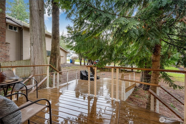 view of wooden deck