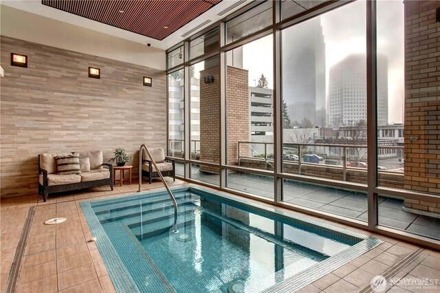 view of pool with a swimming pool