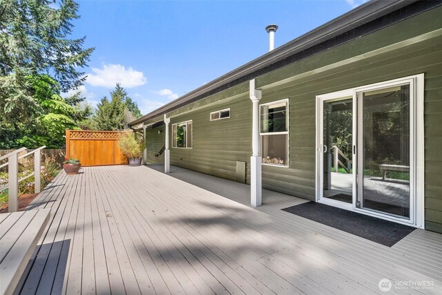 wooden deck with fence