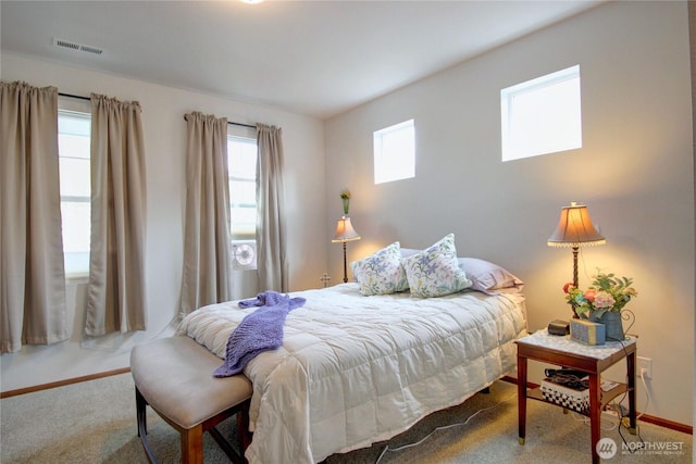 454 S 48th St, Mount Vernon, WA 98274 - carpeted bedroom featuring baseboards, multiple windows, and visible vents