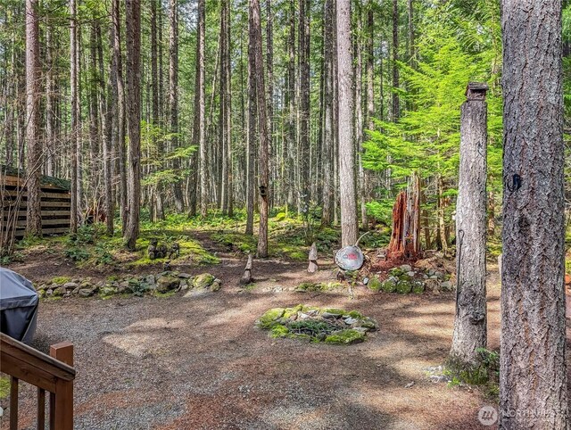 121 Sunstone Rd, Packwood, WA 98361 - view of yard featuring a forest view