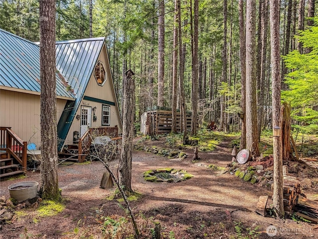 121 Sunstone Rd, Packwood, WA 98361 - view of yard with a view of trees