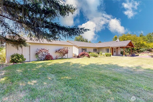 1557 Shelton Rd, Walla Walla, WA 99362 - ranch-style home featuring a front lawn and a chimney
