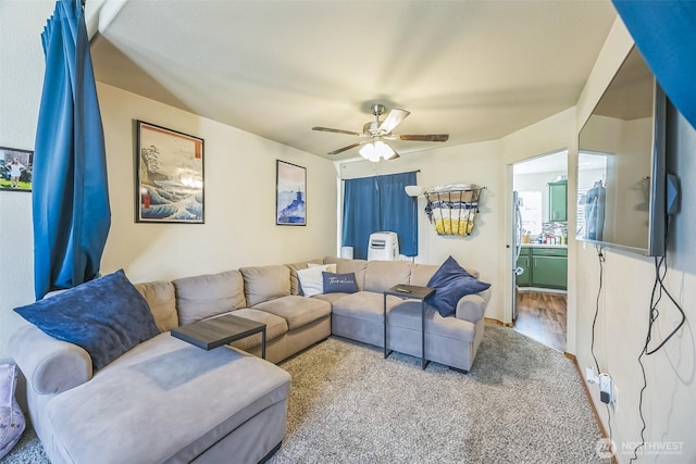 201 3rd St NE, Yelm, WA 98597 - living room with a ceiling fan
