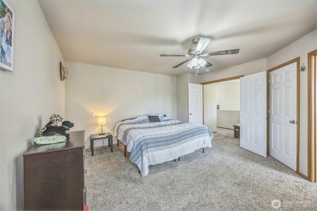 201 3rd St NE, Yelm, WA 98597 - carpeted bedroom with ceiling fan