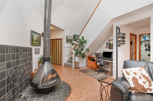 interior space featuring wood finished floors