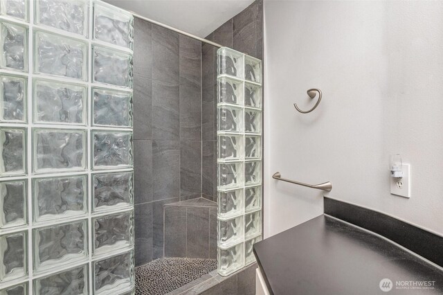 bathroom featuring a walk in shower