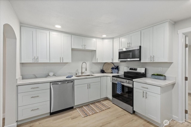 8661 State Highway 303 NE, Bremerton, WA 98311 - kitchen featuring a sink, stainless steel appliances, and white cabinetry