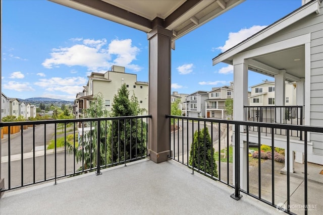 balcony with a residential view