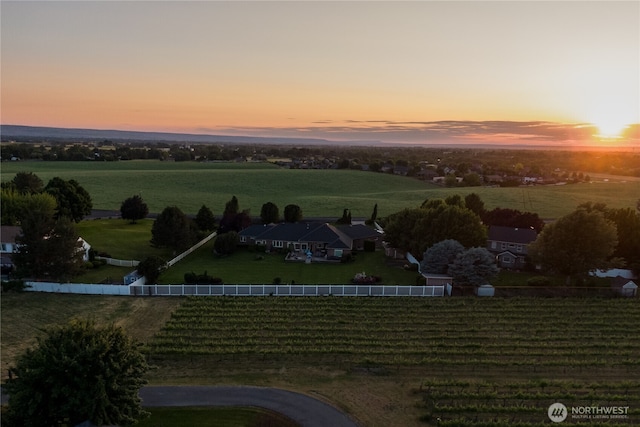2961 Kendall Rd, Walla Walla, WA 99362 - aerial view at dusk of a view of rural / pastoral area and agricultural plots