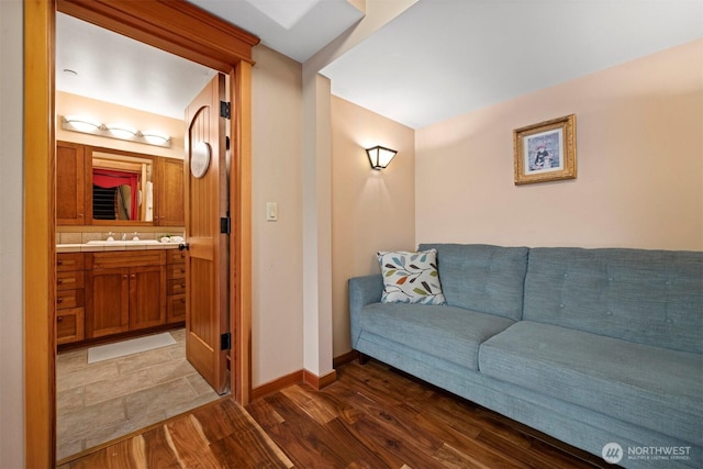 2141 Northshore Rd, Bellingham, WA 98226 - living area with baseboards and wood finished floors