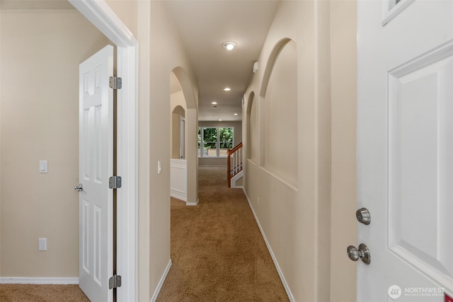 4504 5th Ave NW, Olympia, WA 98502 - corridor with carpet, arched walkways, and recessed lighting