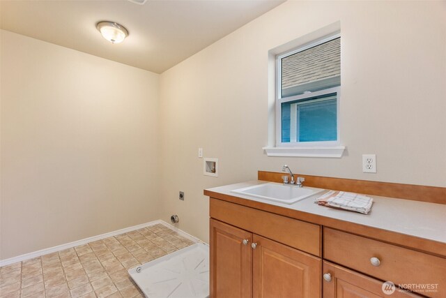 4504 5th Ave NW, Olympia, WA 98502 - washroom with hookup for a washing machine, electric dryer hookup, and cabinet space