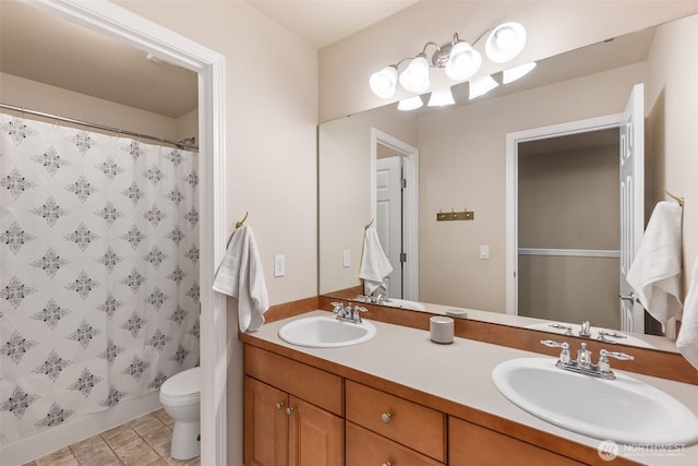 4504 5th Ave NW, Olympia, WA 98502 - full bathroom featuring double vanity and a shower with shower curtain