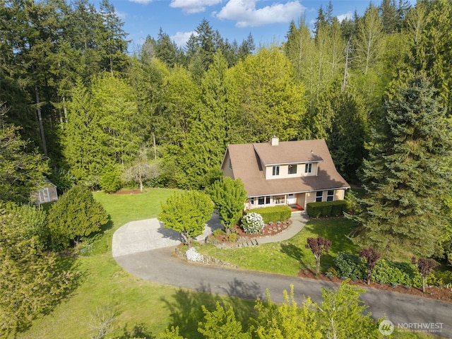 8957 Watson Pl NE, Bremerton, WA 98311 - bird's eye view featuring a view of trees