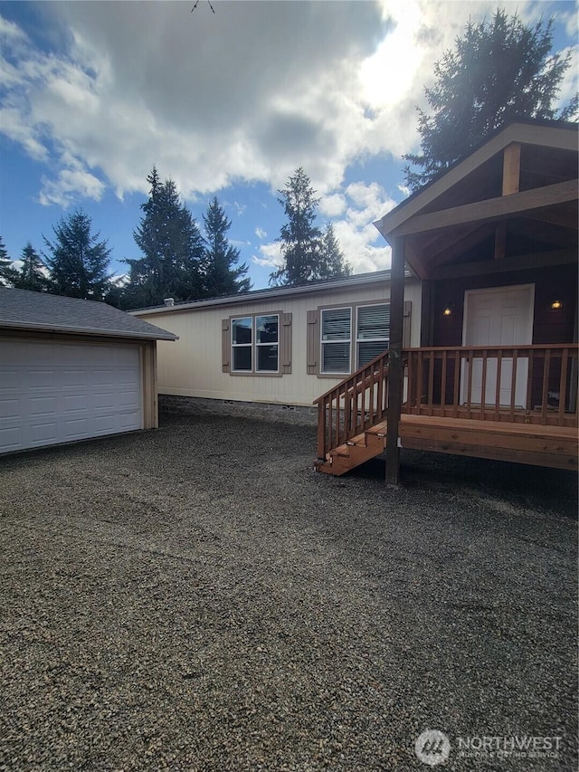 exterior space with an outdoor structure