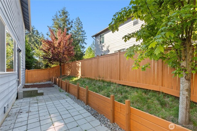 view of patio with a fenced backyard