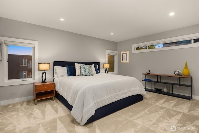 807 Lake St S Unit 300, Kirkland, WA 98033 - carpeted bedroom with baseboards and recessed lighting