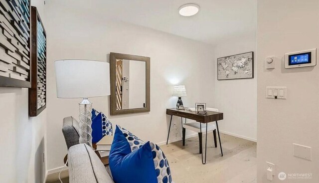 office area featuring baseboards