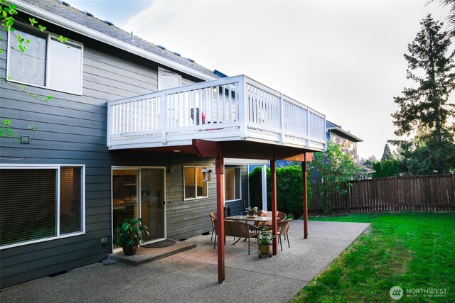 view of patio / terrace with a fenced backyard