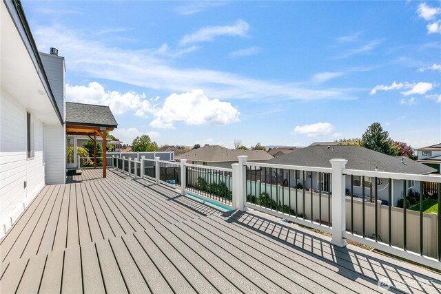 5208 Tumac Dr, Yakima, WA 98901 - wooden deck featuring a residential view
