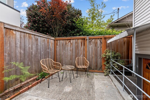 view of patio / terrace featuring a fenced backyard