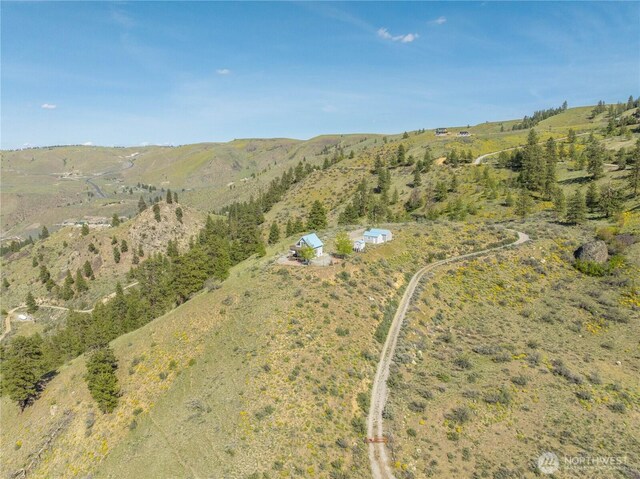 aerial view featuring a rural view
