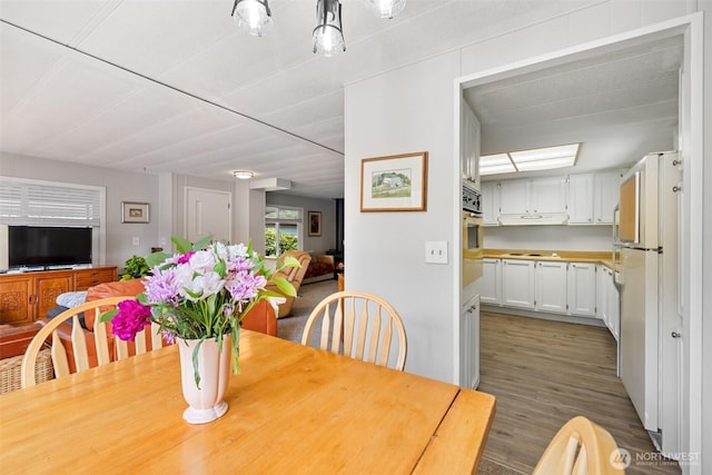 dining room featuring wood finished floors