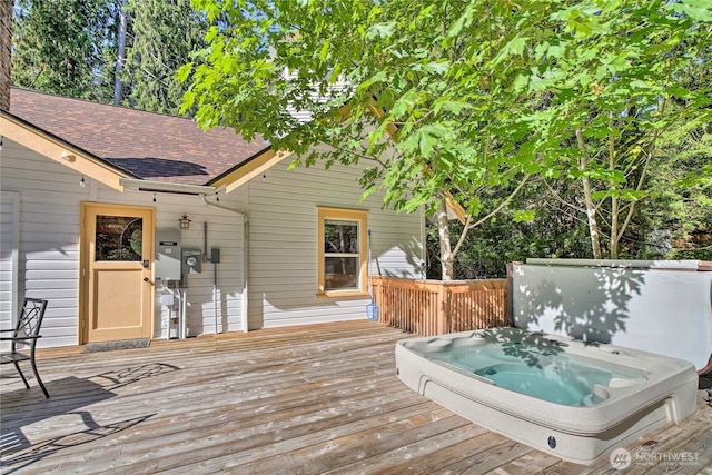 33823 State Route 706 Unit 1, Ashford, WA 98304 - wooden deck featuring hot tub deck surround