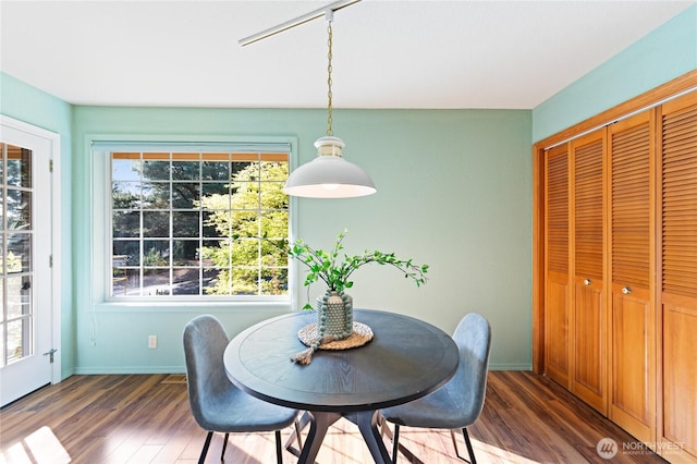 313 Willapa Pl, La Conner, WA 98257 - dining space featuring baseboards and wood finished floors